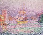 Paul Signac the harbor at marseilles painting